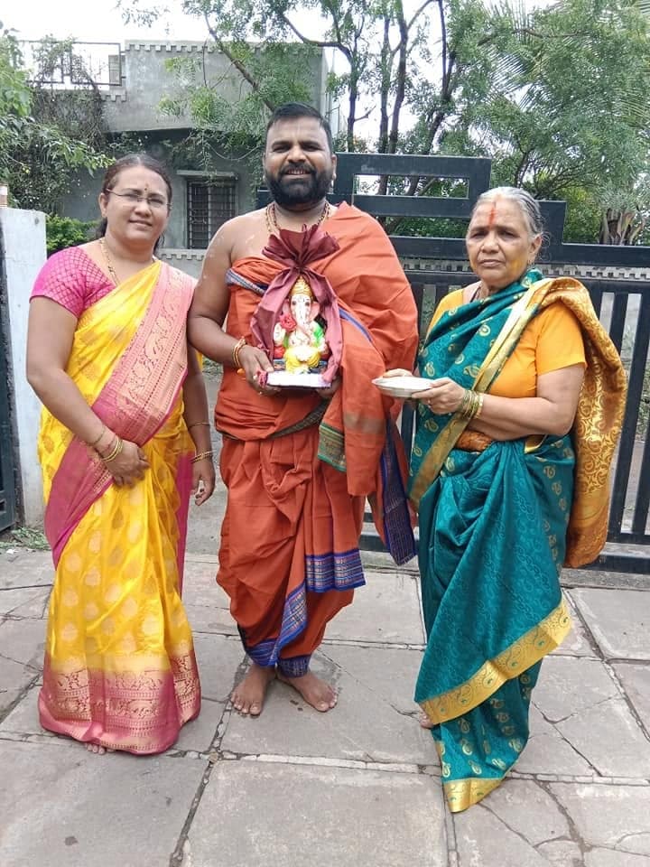A Ganesh Chaturthi blessing with family