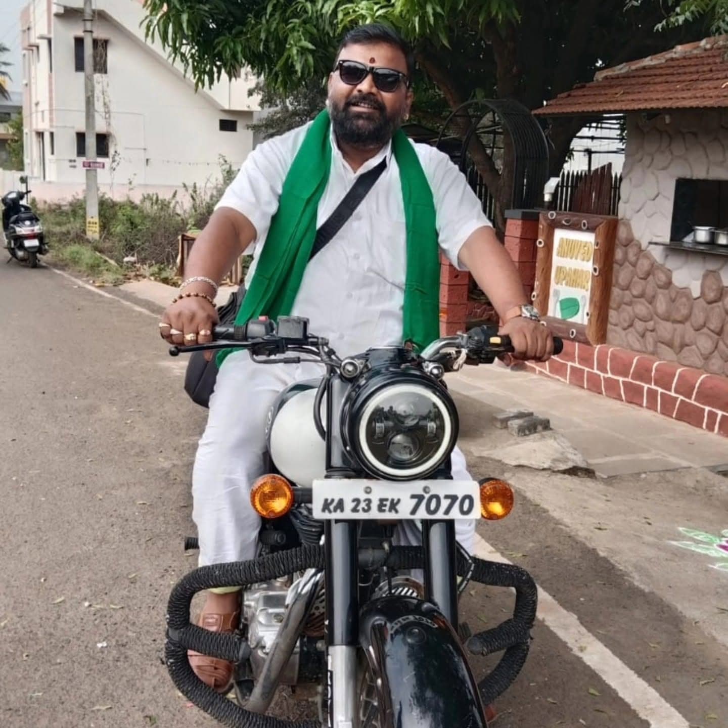On the road between villages, staying close to the community